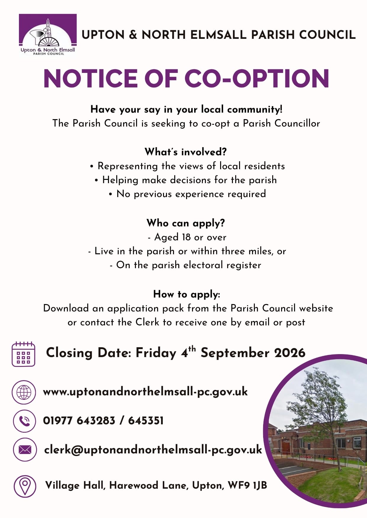 Co Option Advert